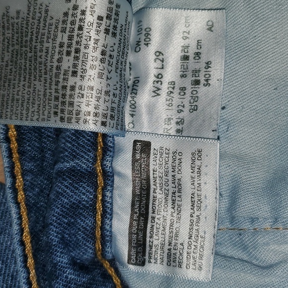 Levi Strauss & Co Original Riveted Jeans  510 36x29 Blue - Picture 4 of 11